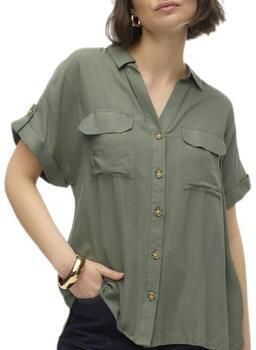 Vero Moda Regular fit overhemdblouse met borstzakken model 'BUMPY' - Foto 8