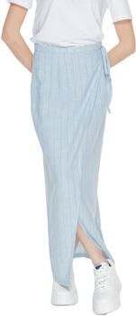 Vero Moda Blauwe Pinstripe Linnen Blend Kant Rok Blue Dames