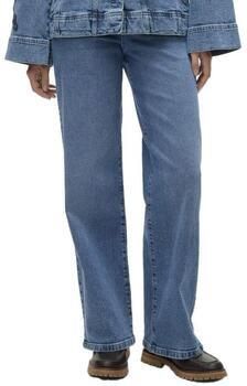 VERO MODA high waist straight leg jeans medium blue denim - Foto 4