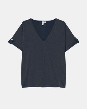 Vero Moda Shirt met korte mouwen VMBAILEY S S V-NECK T-SHIRT JRS BTQ GA