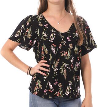 VERO MODA gebloemde top VMEASY zwart groen roze - Foto 3