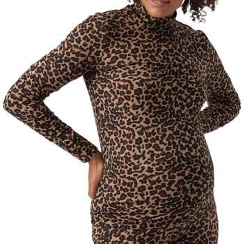 VERO MODA MATERNITY zwangerschapstop VMMINA met panterprint bruin zwart - Foto 2