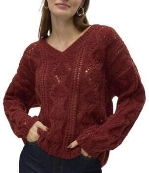 VERO MODA gebreide trui donkerrood