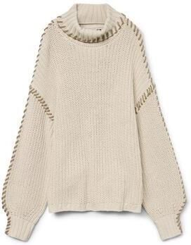 Vero Moda Loose fit gebreide pullover met ballonmouwen model 'NEWCREAM'