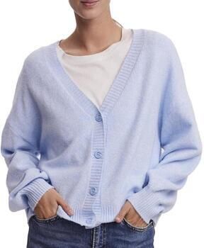 VERO MODA gebreid vest VMDOFFY van gerecycled polyester lichtblauw - Foto 3