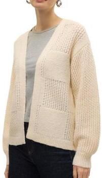VERO MODA vest VMMOON met ingebreid patroon ecru