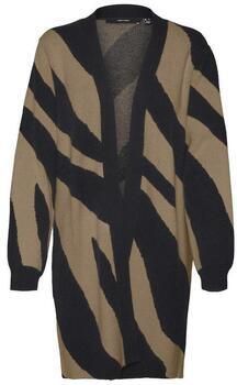 VERO MODA vest VMNANCY met dierenprint donkerbruin zwart