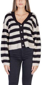 Vero Moda Gestreepte V-hals Cardigan Herfst Winter Beige Multicolor Dames