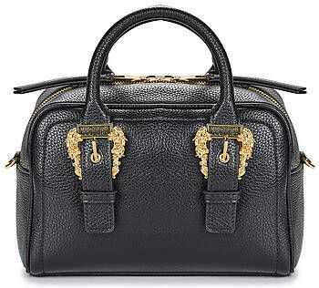 Versace Jeans Couture Leren handtas met iconische gouden gespen Black Dames