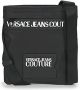 Versace Jeans Couture Zwarte Nylon Schoudertas voor Heren met Voorvak met Ritssluiting Black Heren - Thumbnail 2