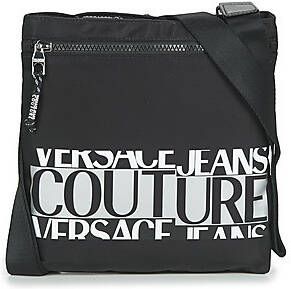 Versace Jeans Couture Zwarte Heren Schoudertas met Logo Black Heren