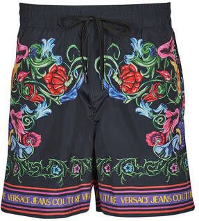 Versace Jeans Couture Korte broek met elastische tailleband en trekkoord Black Heren