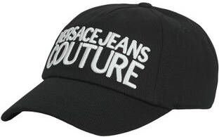 Versace Jeans Couture Zwarte Geborduurde Logo Pet Black Unisex