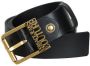Versace Jeans Couture Zwarte Leren Riem met Gouden Gesp Black Heren - Thumbnail 1
