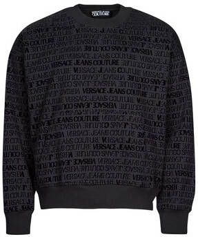 Versace Jeans Couture Zwart Velvet Print Sweatshirt Black Heren
