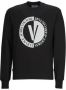 Versace Jeans Couture Katoenen sweatshirt met reliëflogo Black Heren - Thumbnail 1