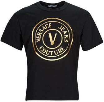 Versace Jeans Couture Maglietta T-Shirt V Emblem Zwart Heren