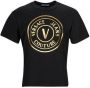 Versace Jeans Couture Maglietta T-Shirt V Emblem Zwart Heren - Thumbnail 2