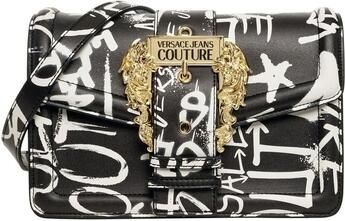 Versace Jeans Couture Zwarte Graffiti Schoudertas Black Dames