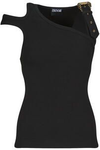 Versace Jeans Couture Geribbelde tanktop Black Dames
