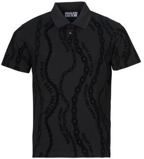 Versace Jeans Couture Zwarte T-shirts & Polos Aw24 Black Heren