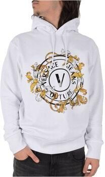 Versace Jeans Couture Logo Sweatshirt Regular Hoodie Lange Mouw White Heren
