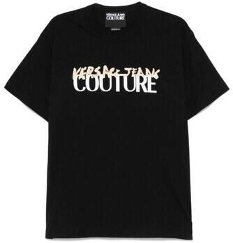 Versace Jeans Couture Zwarte T-shirts en Polos Black Heren