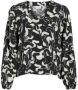 VILA top VIDOGMA met all over print zwart wit - Thumbnail 2