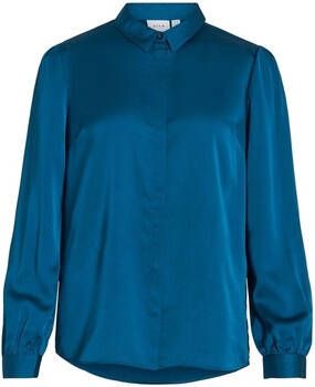 Vila Blouse Noos Ellette Satin Shirt Moroccan Blue