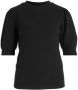 VILA ribgebreide top VIFELIA van gerecycled polyester zwart - Thumbnail 2