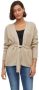 Vila Mantel Ril Cardigan L S Natural Melange - Thumbnail 2