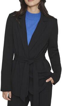 VILA getailleerde blazer VICLUA van gerecycled polyester zwart - Foto 3