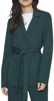 VILA getailleerde blazer VICLUA van gerecycled polyester donkergroen - Foto 2