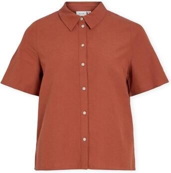 Vila Blouse Top Prisilla Burnt Brick