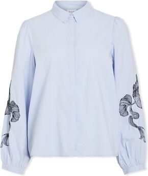 Vila Blouse Vesta Shirt Kentucky Blue Black Beu