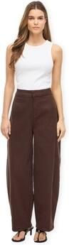 Vila Broek Chia Barrel Trousers Coffee Bean