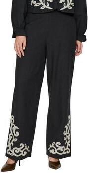 VILA straight high waist palazzo broek zwart - Foto 4