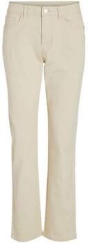 VILA high waist straight fit jeans VIALICE ecru - Foto 1