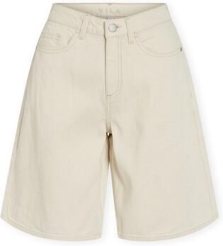 Vila Korte Broek Maj Denim Shorts Ecru