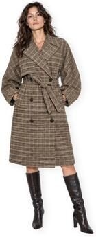 Vila Mantel Hunty Coat Coffee Bean Herringbon