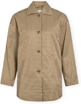 Vila Mantel Peary Check Jacket Snow White Tapenade