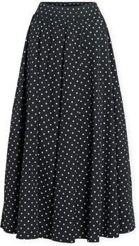 Vila Midi-rokken Valencia Lio Skirt Black Beauty Snow White