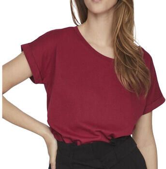 Vila T-shirt met vaste mouwomslagen model 'DREAMERS'