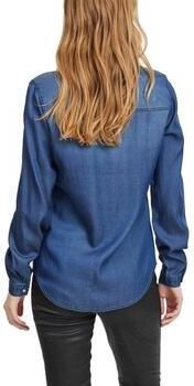 Vila Blauwe Denim Blouse met Lange Mouwen Blue Dames - Foto 4
