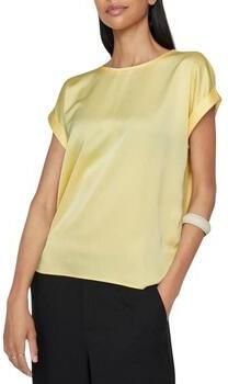 Vila T-shirt met geribde ronde hals model 'ELLETTE'