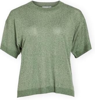 Vila T-shirt Korte Mouw Top Nowy Olivine