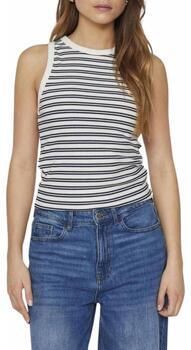 VILA top blauw wit