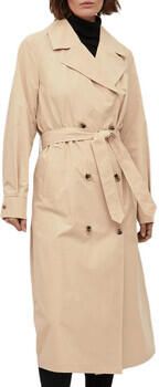 VILA trenchcoat zomer VIMERSIN met plooien zand - Foto 4