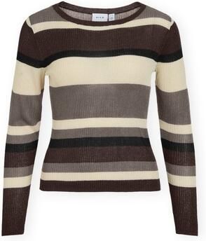 Vila Trui Ember Open Knit Super Light Natural Melange Falcon