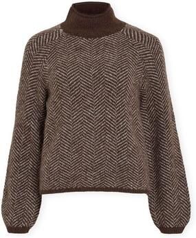Vila Trui met staande kraag VILORY HIGH NECK L S KNIT TOP NOOS